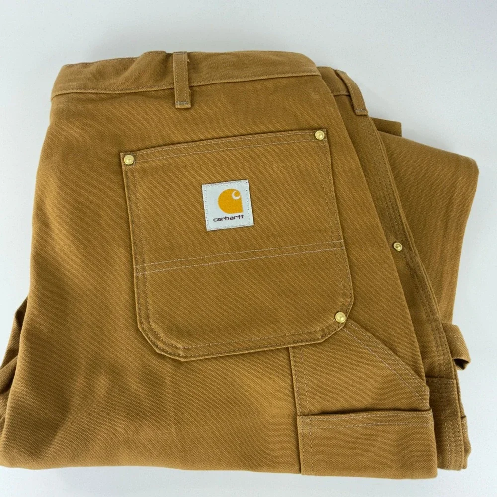 Carhartt B01 BRN‎ Double Front Work Dungaree Brown Duck Pants 40x36 USA NWT NOS
